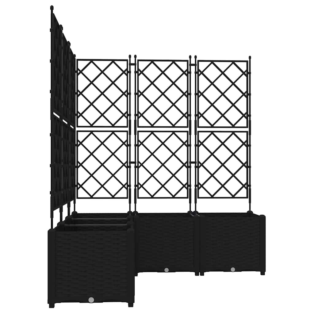 vidaXL Κηποτινάκι με Τρέλα 5 pcs Μαύρο 120 x 120 x 143 εκ. PP
