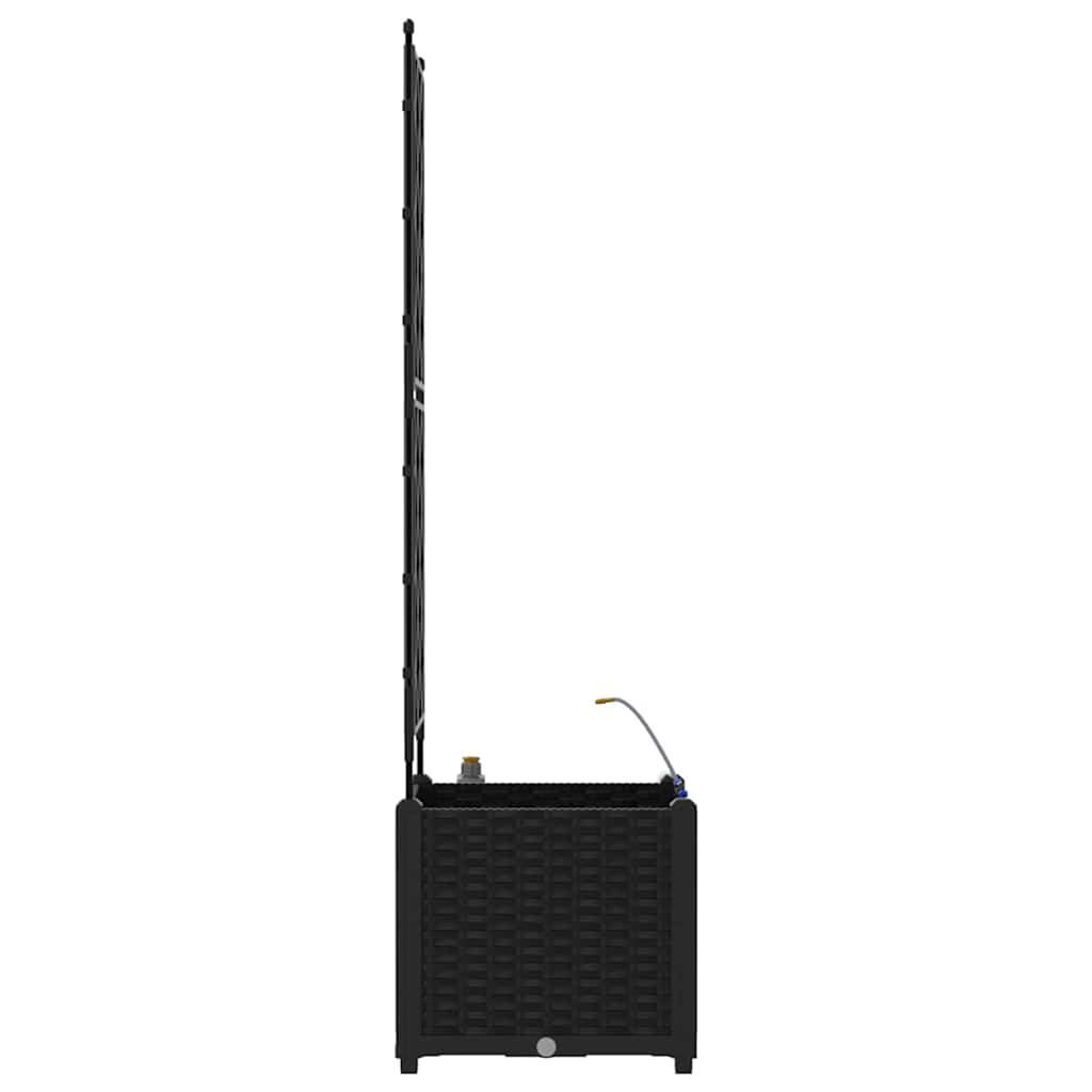 vidaXL Ζαρντινιέρες κήπου Μαύρο 40 x 40 x 142 cm Ατσάλι