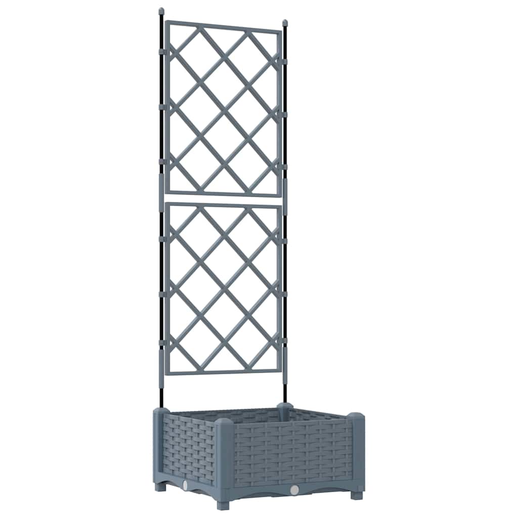 vidaXL Κηποτινάκι με Τρέλα Ανοιχτό γκρι 40 x 40 x 125.5 εκ. PP
