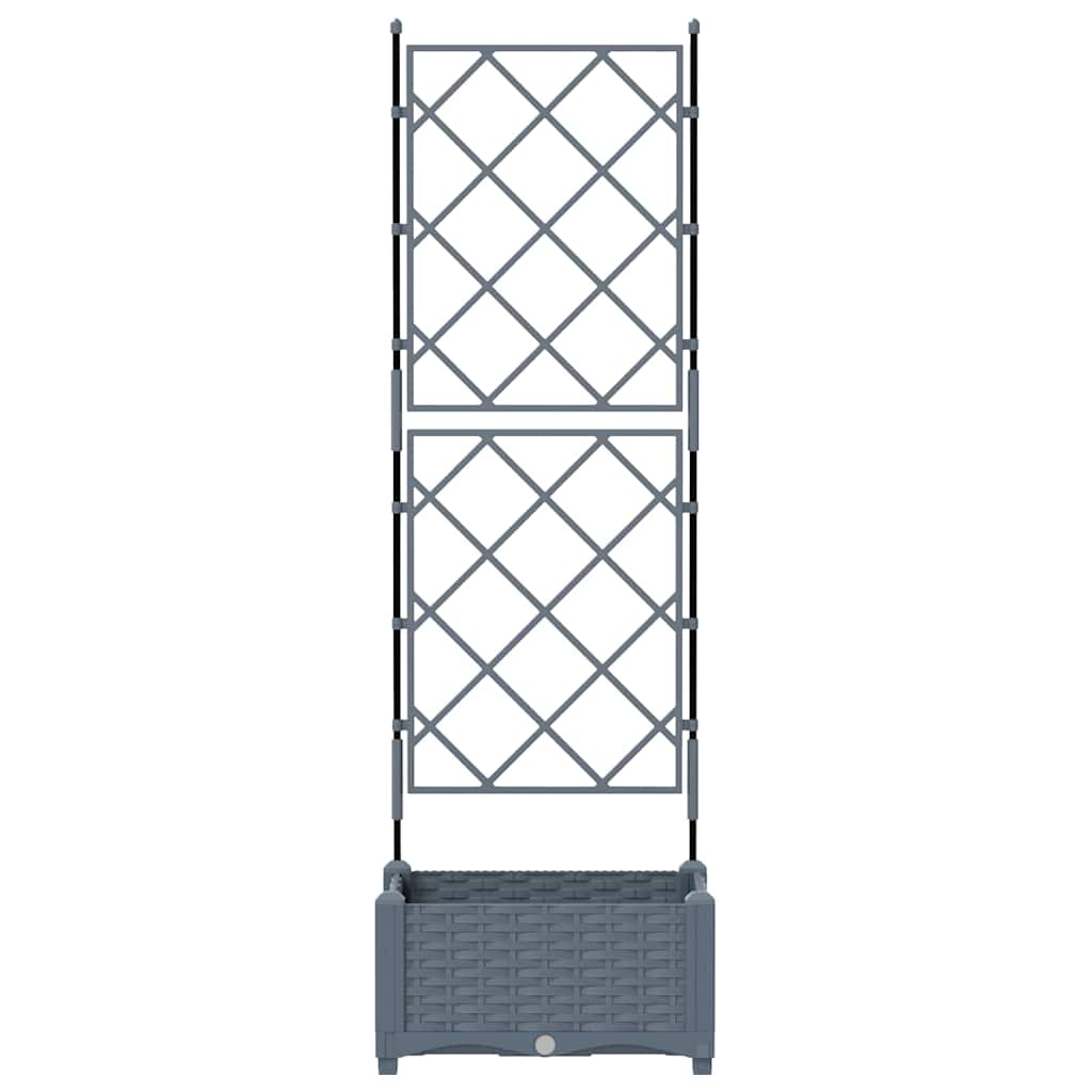 vidaXL Κηποτινάκι με Τρέλα Ανοιχτό γκρι 40 x 40 x 125.5 εκ. PP