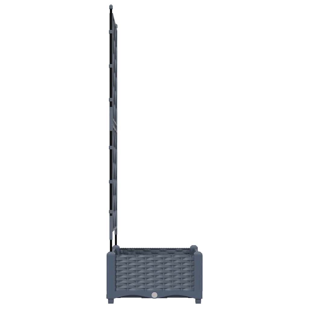 vidaXL Κηποτινάκι με Τρέλα Ανοιχτό γκρι 40 x 40 x 125.5 εκ. PP