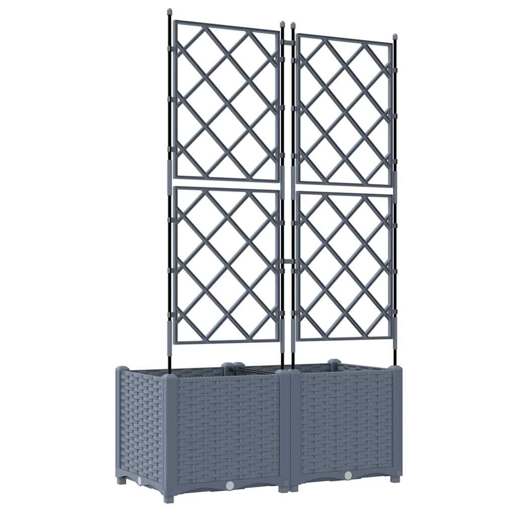 vidaXL Κηποτινάκι με Τρέλα 2 pcs Ανοιχτό γκρι 80 x 40 x 143 εκ. PP