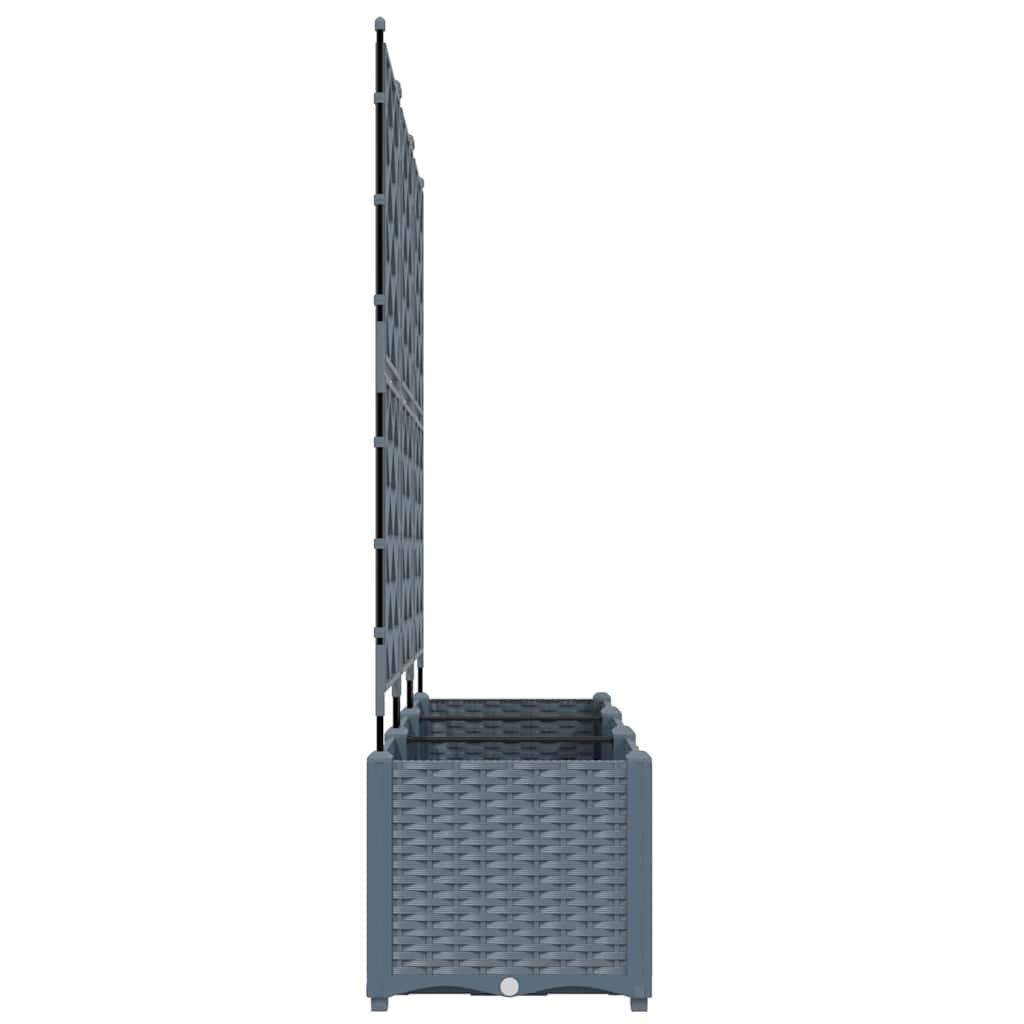 vidaXL Κηποτινάκι με Τρέλα 3 pcs Ανοιχτό γκρι 120 x 40 x 143 εκ. PP