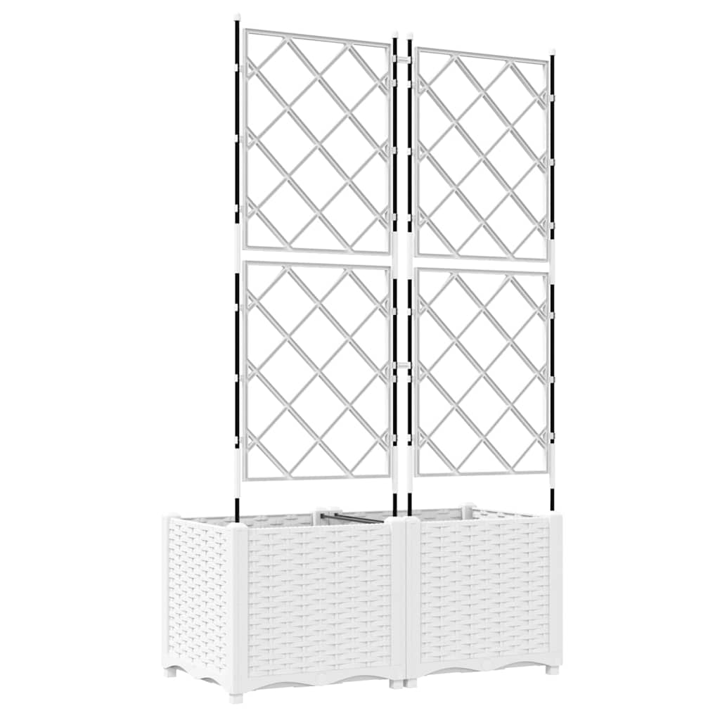 vidaXL Κηποτινάκι με Τρέλα 2 pcs Λευκό 80 x 40 x 143 εκ. PP