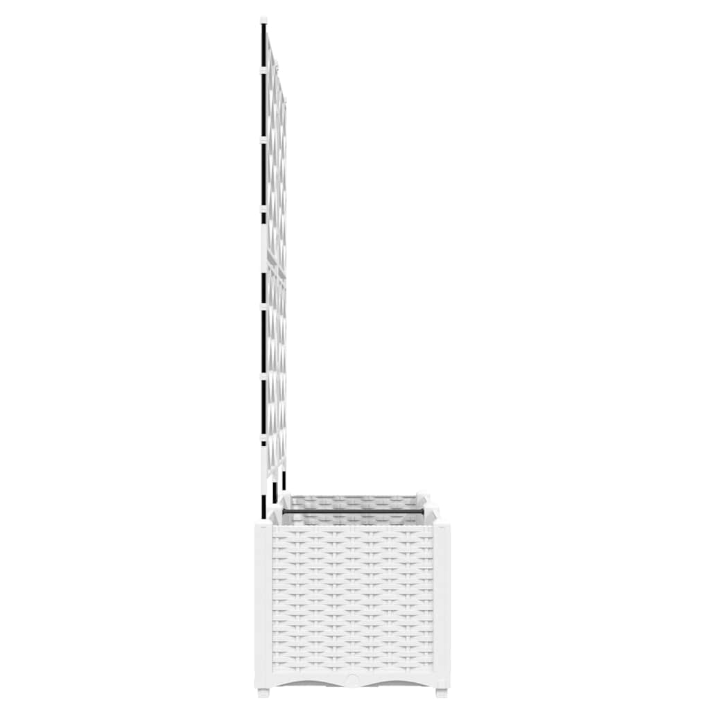 vidaXL Κηποτινάκι με Τρέλα 2 pcs Λευκό 80 x 40 x 143 εκ. PP