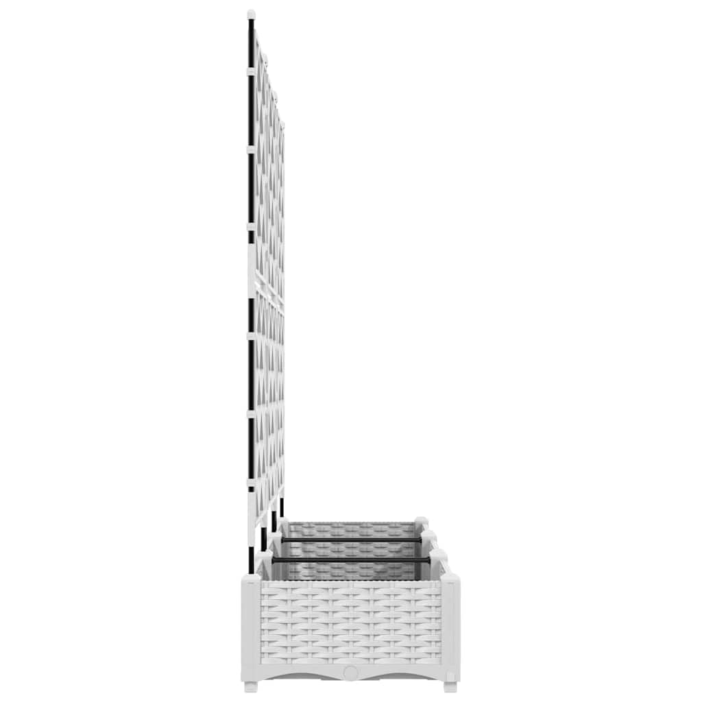 vidaXL Κηποτινάκι με Τρέλα 3 pcs Λευκό 120 x 40 x 125.5 εκ. PP