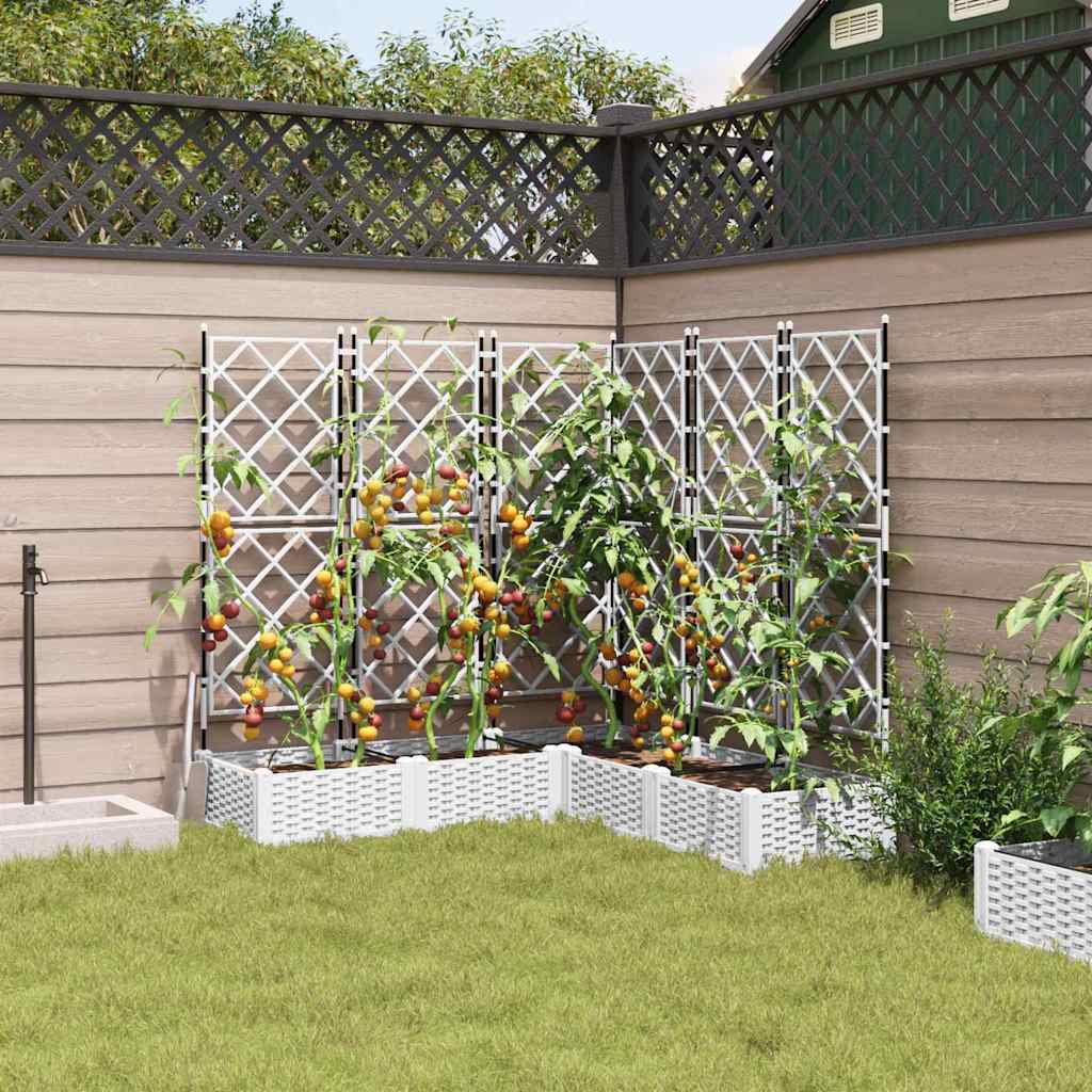 vidaXL Κηποτινάκι με Τρέλα 5 pcs Λευκό 120 x 120 x 125.5 εκ. PP