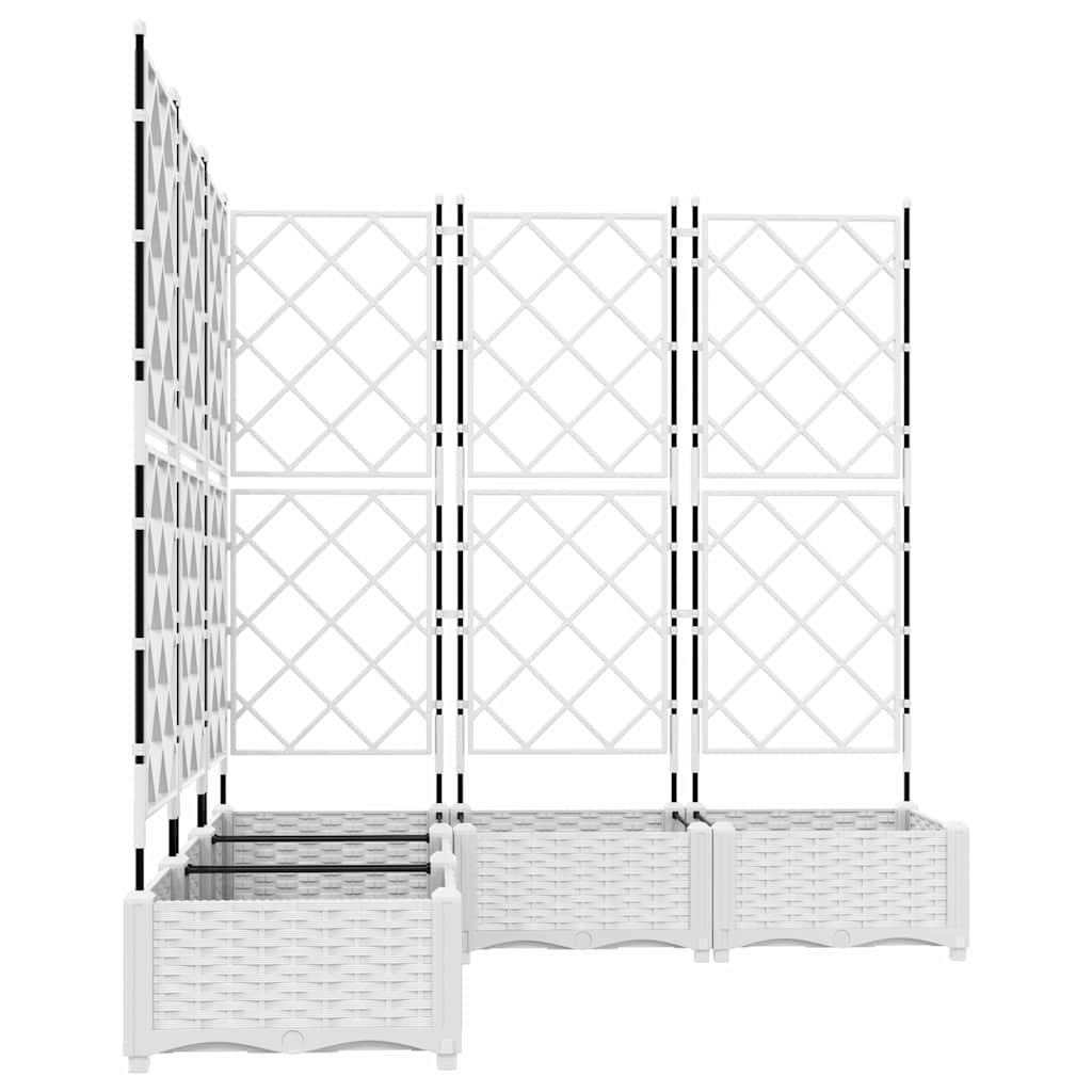 vidaXL Κηποτινάκι με Τρέλα 5 pcs Λευκό 120 x 120 x 125.5 εκ. PP