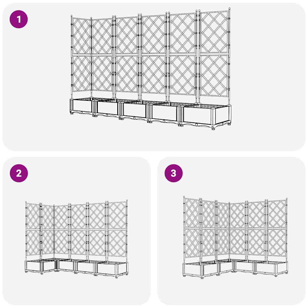 vidaXL Κηποτινάκι με Τρέλα 5 pcs Λευκό 120 x 120 x 125.5 εκ. PP