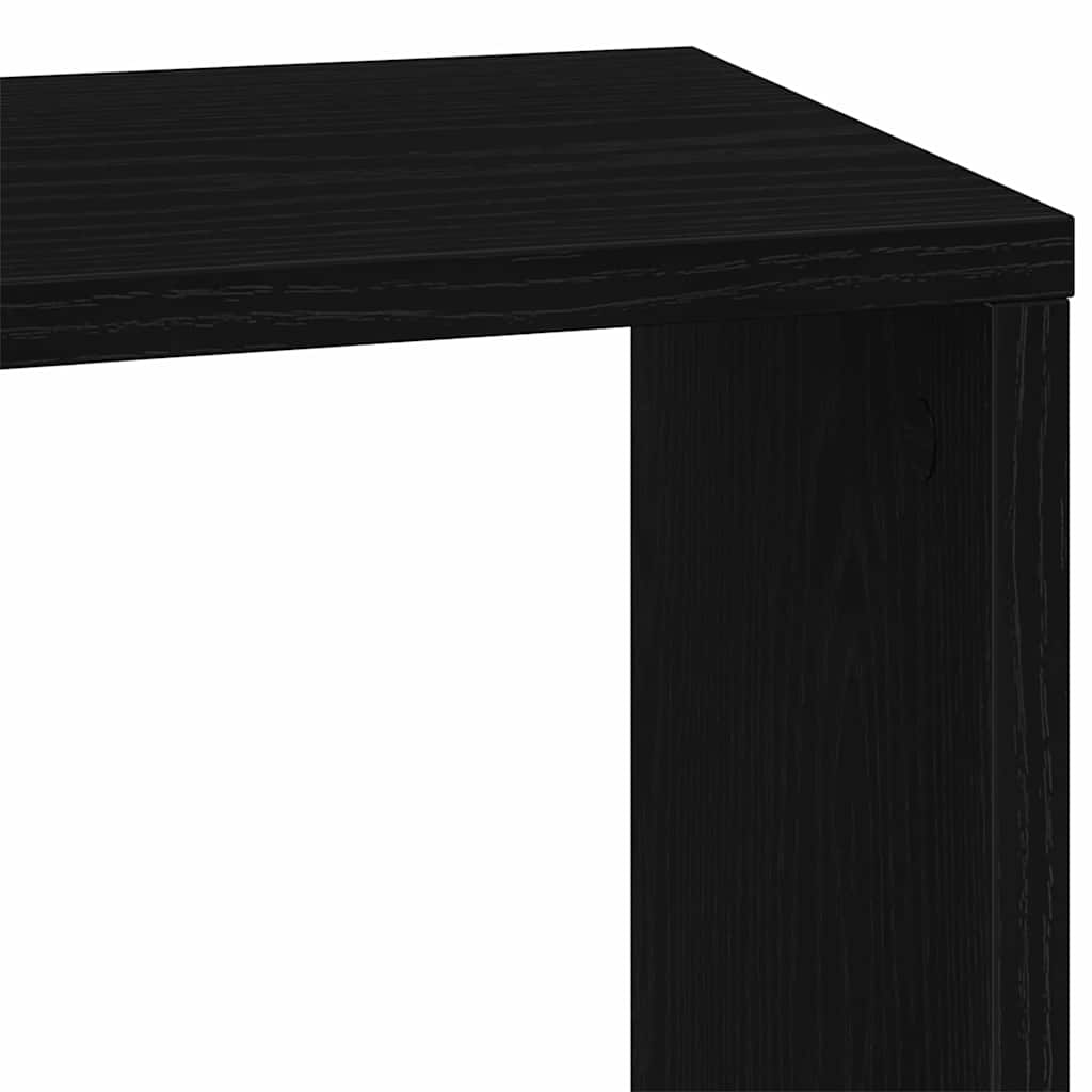 vidaXL Βιβλιοθήκη Μαύρη δρυς 45 x 23.5 x 162.5 εκ. Επεξεργασμένο ξύλο