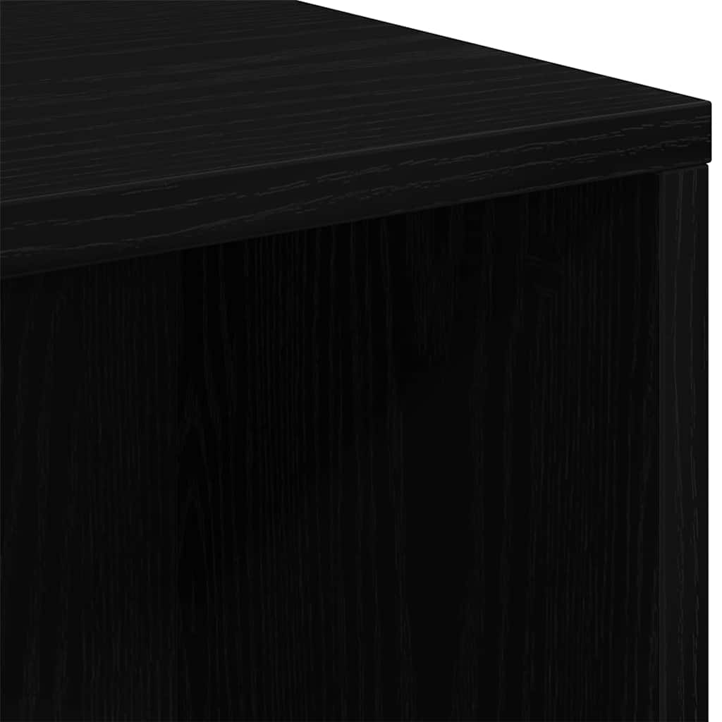 vidaXL Βιβλιοθήκη Μαύρη δρυς 50 x 25 x 105 εκ. Επεξεργασμένο ξύλο