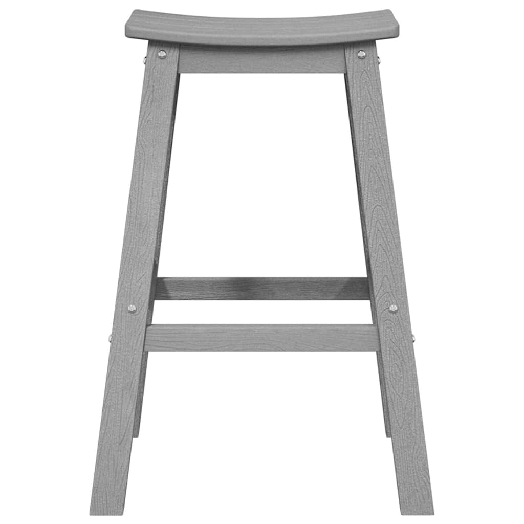 vidaXL Μπαρ σκαμπό 2 pcs Ανοιχτό γκρι 52 x 43 x 73,5 εκ HDPE