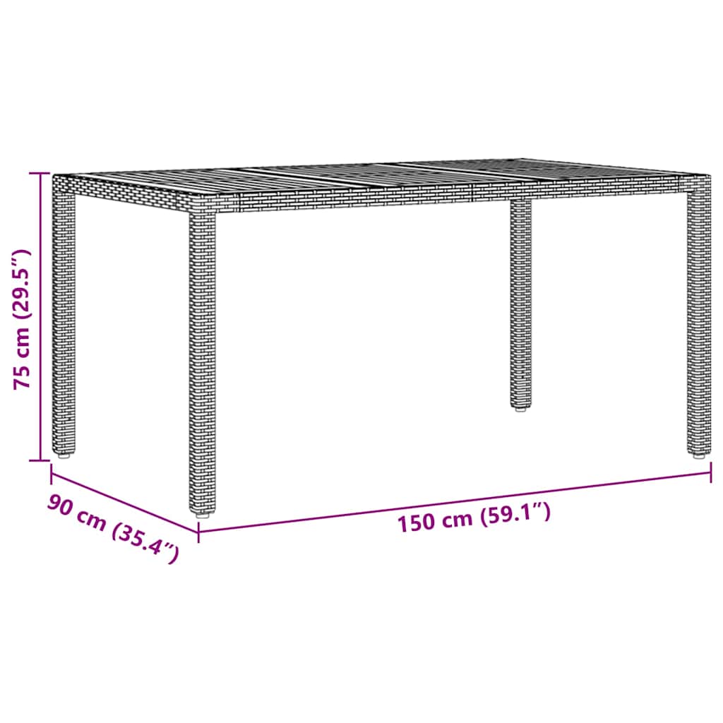 vidaXL Σετ Κήπου 7 Τεμαχίων με Μαξιλάρια Μπεζ Πολυ-Ράτα