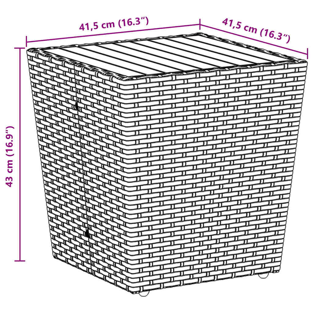 vidaXL Σετ Κήπου 3 Τεμαχίων με Μαξιλάρια Μαύρο Πολυ Ράτταν