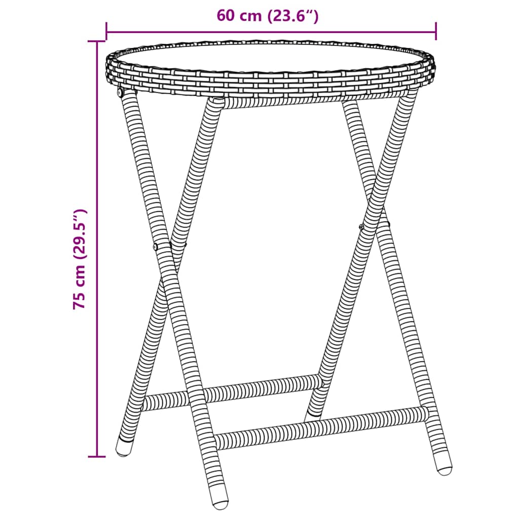 Σετ Μπιστρό Κήπου 3 Τεμαχίων με Μαξιλάρια Γκρι Πολυ Ρατάν