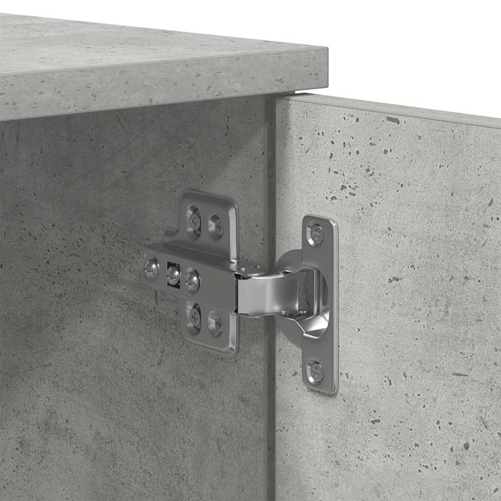 vidaXL Κρεβάτι με αποθηκευτικό χώρο Γκρι σκυροδέματος 90 x 190 cm