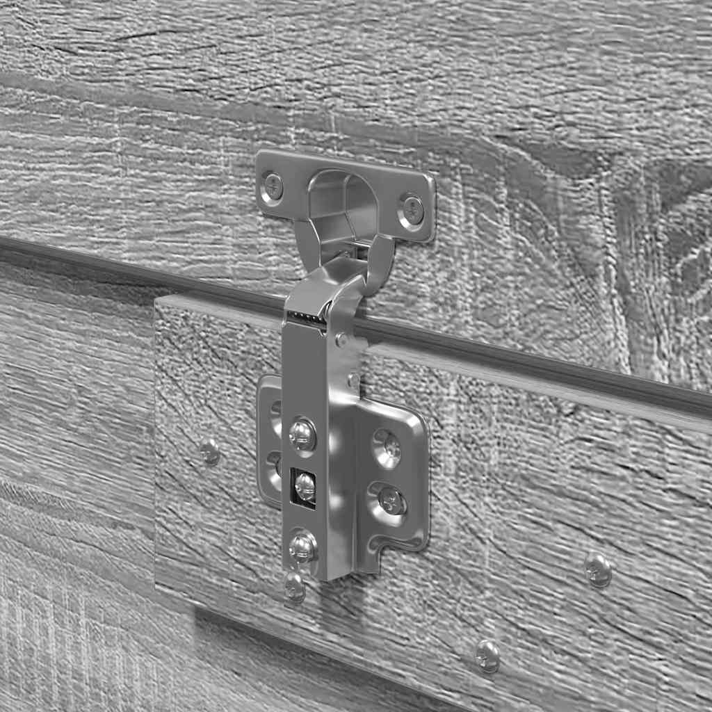 vidaXL Σκελετός Κρεβατιού Γκρι sonoma 135 x 190 cm Επεξεργασμένο ξύλο