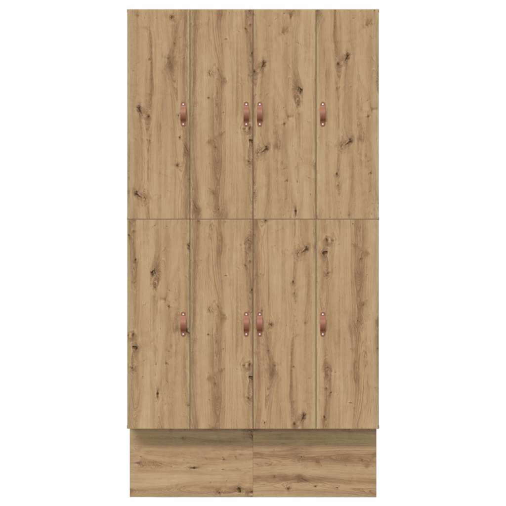 vidaXL Κρεβάτι με αποθηκευτικό χώρο με συρτάρι με πόρτα artisan δρυς