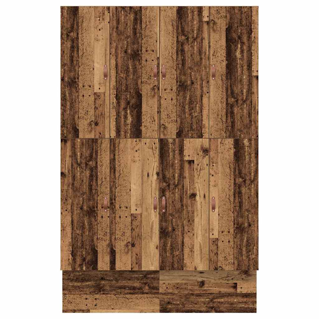 vidaXL Κρεβάτι με αποθηκευτικό χώρο Παλαιό ξύλο 226.5 x 140 x 31.5 εκ.