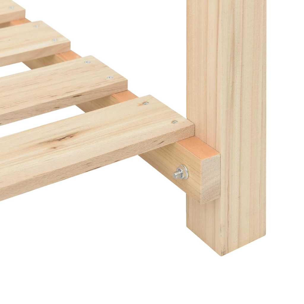 vidaXL Γλάστρα Κήπου με ράφι Μπεζ 71 x 37 x 76.5 εκ Στερεό ξύλο έλατου