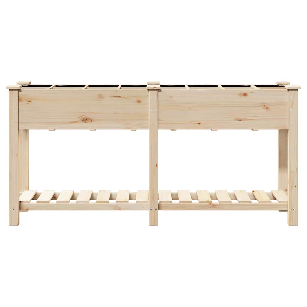vidaXL Γλάστρα Κήπου Μπεζ 161.5 x 45 x 76.5 εκ. Στερεό ξύλο έλατου