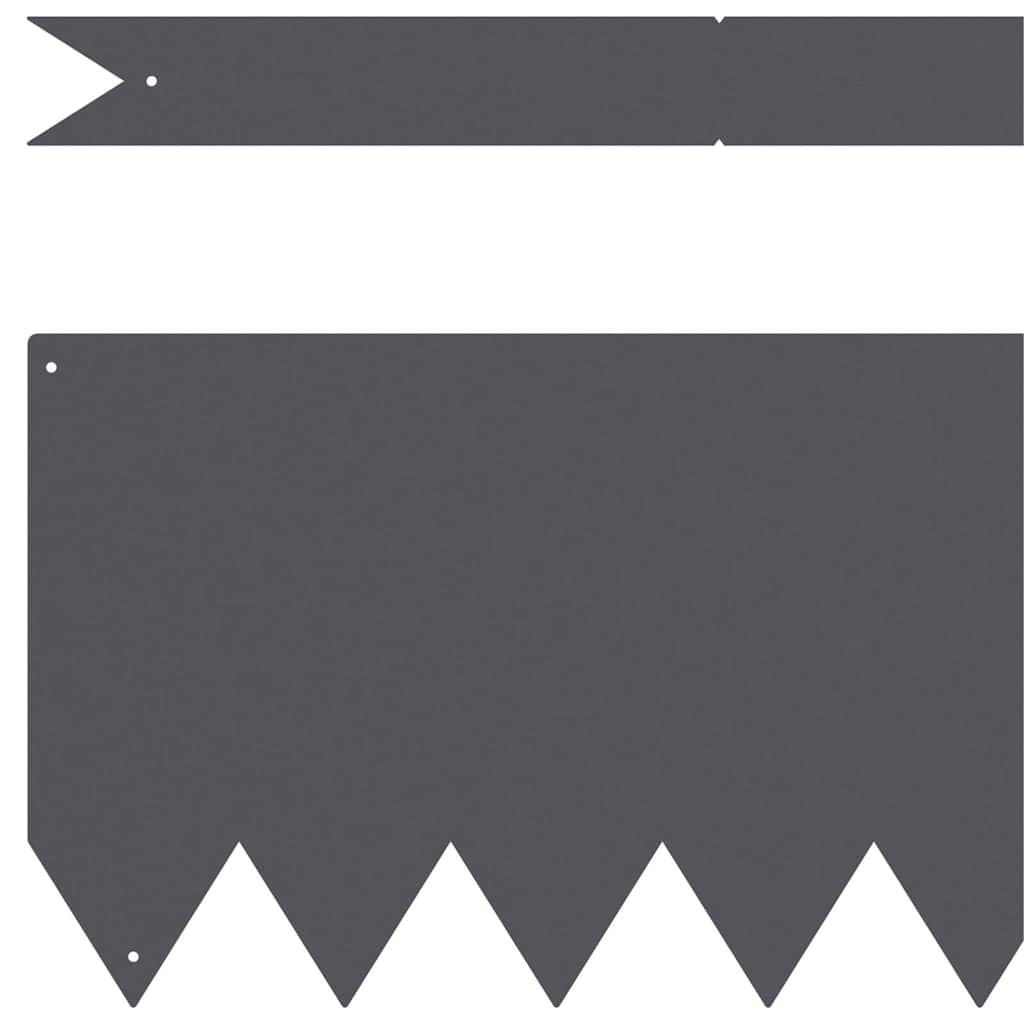 vidaXL Περιγράμματα γκαζόν 50 pcs Ανθρακί 100 x 0.5 x 20 εκ Ατσάλι