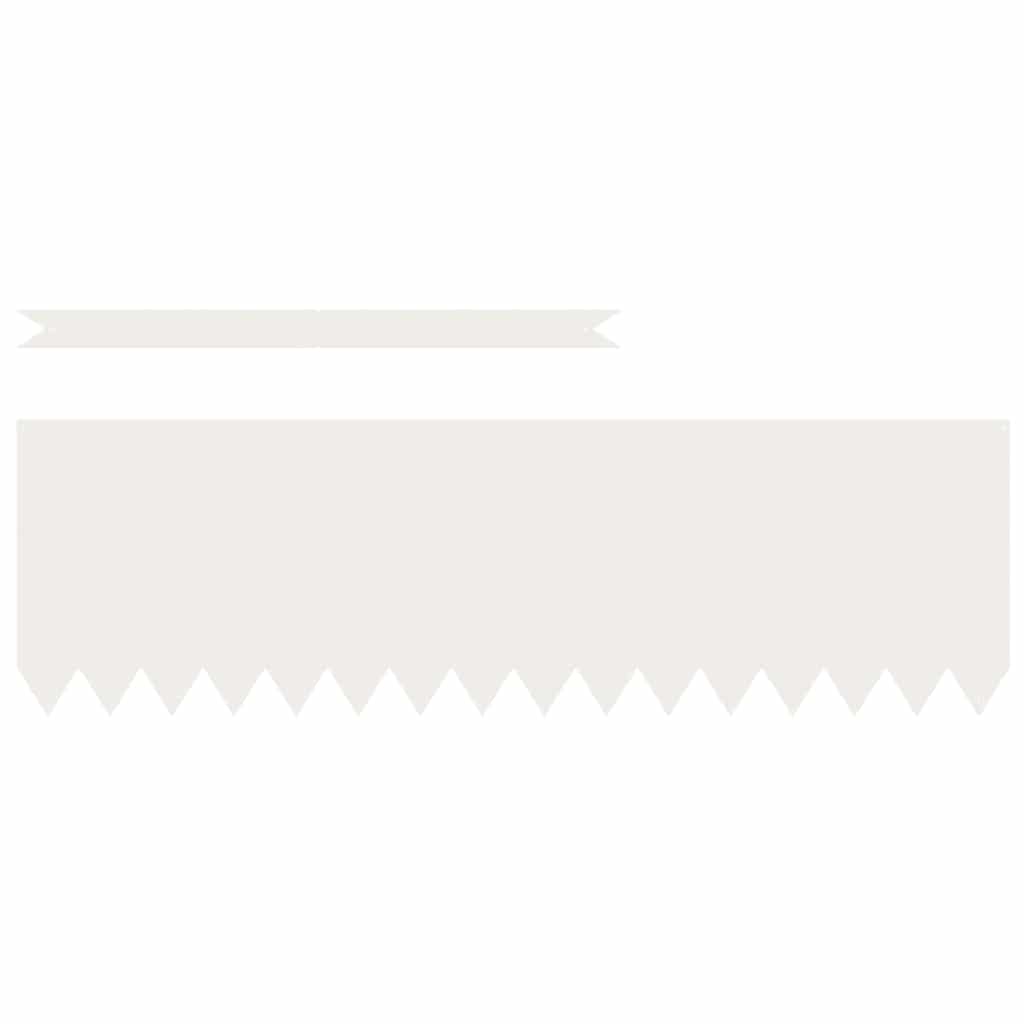 vidaXL Περιγράμματα γκαζόν 50 pcs Λευκό 100 x 0.5 x 30 εκ Ατσάλι