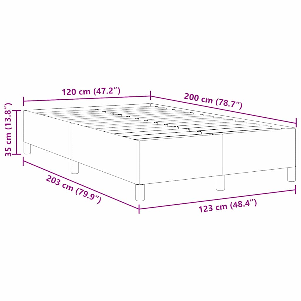 vidaXL Κρεβάτι με ελατήρια Ανοιχτό γκρι 120 x 200 cm