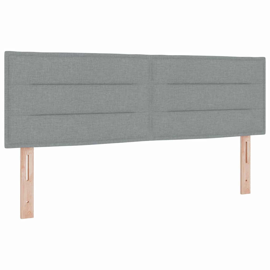 vidaXL Κεφαλάρι Ρυθμιζόμενο Ύψος Ανοιχτό γκρι 160 cm ύφασμα