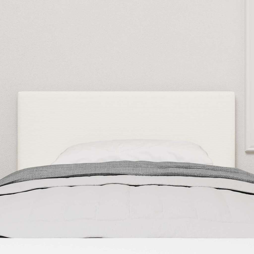 vidaXL Κεφαλάρι με κεφαλάρι Κρεμ 80 cm Ύφασμα Ριμπ