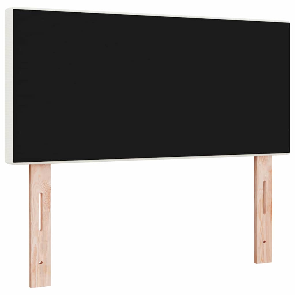 vidaXL Κεφαλάρι με κεφαλάρι Κρεμ 80 cm Ύφασμα Ριμπ