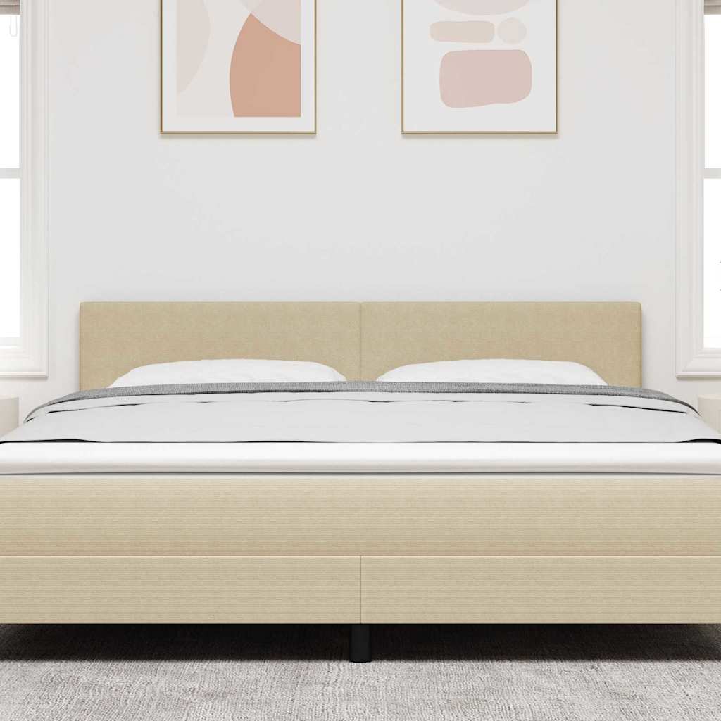 vidaXL Κεφαλάρι με κεφαλάρι Ανοιχτό γκρι 180 cm Ύφασμα Ριμπ