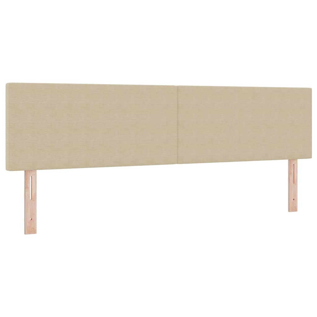 vidaXL Κεφαλάρι με κεφαλάρι Ανοιχτό γκρι 180 cm Ύφασμα Ριμπ