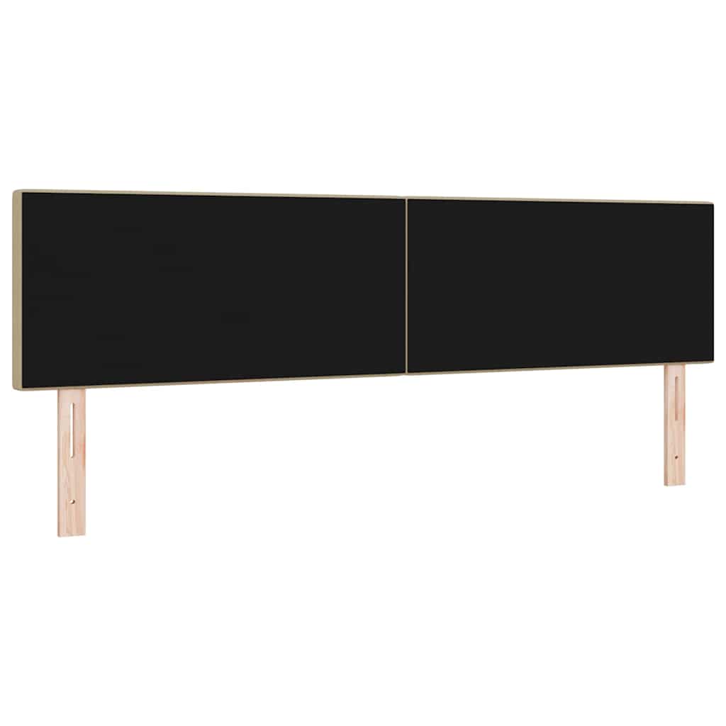 vidaXL Κεφαλάρι με κεφαλάρι Ανοιχτό γκρι 180 cm Ύφασμα Ριμπ
