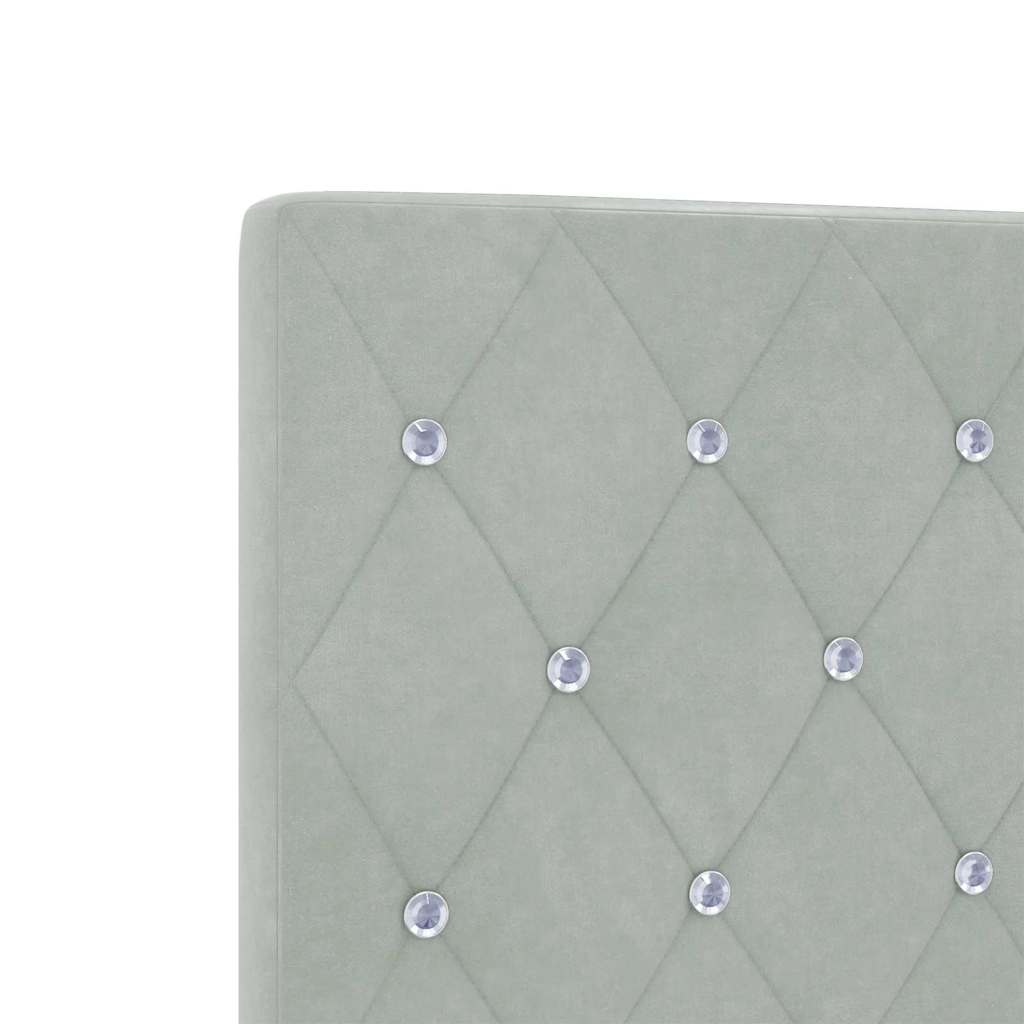 vidaXL Βελούδινο Κεφαλάρι Argyle Ανοιχτό γκρι 90 cm Βελούδο