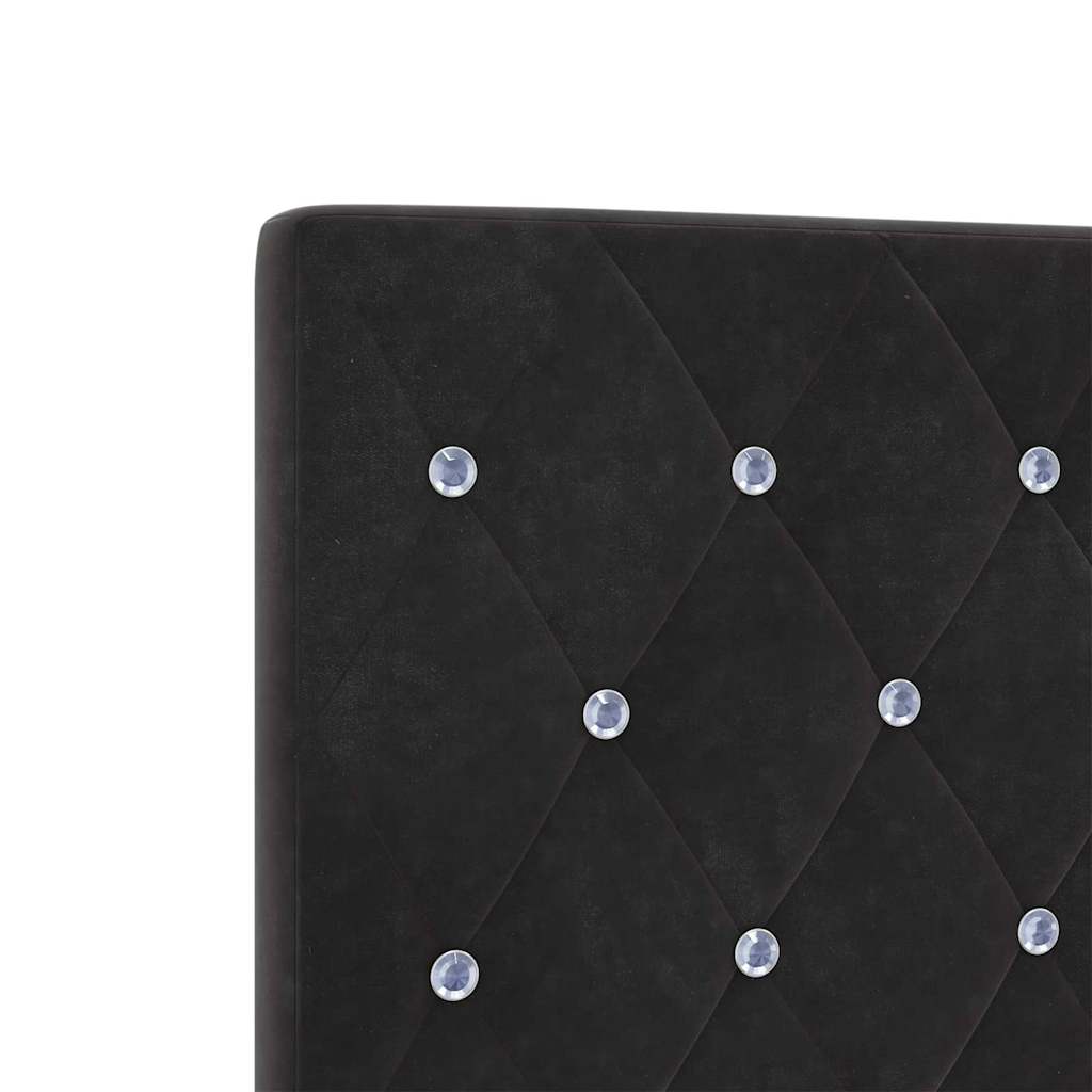 vidaXL Βελούδινο Κεφαλάρι Argyle με κεφαλάρι Μαύρο 140 cm Βελούδο