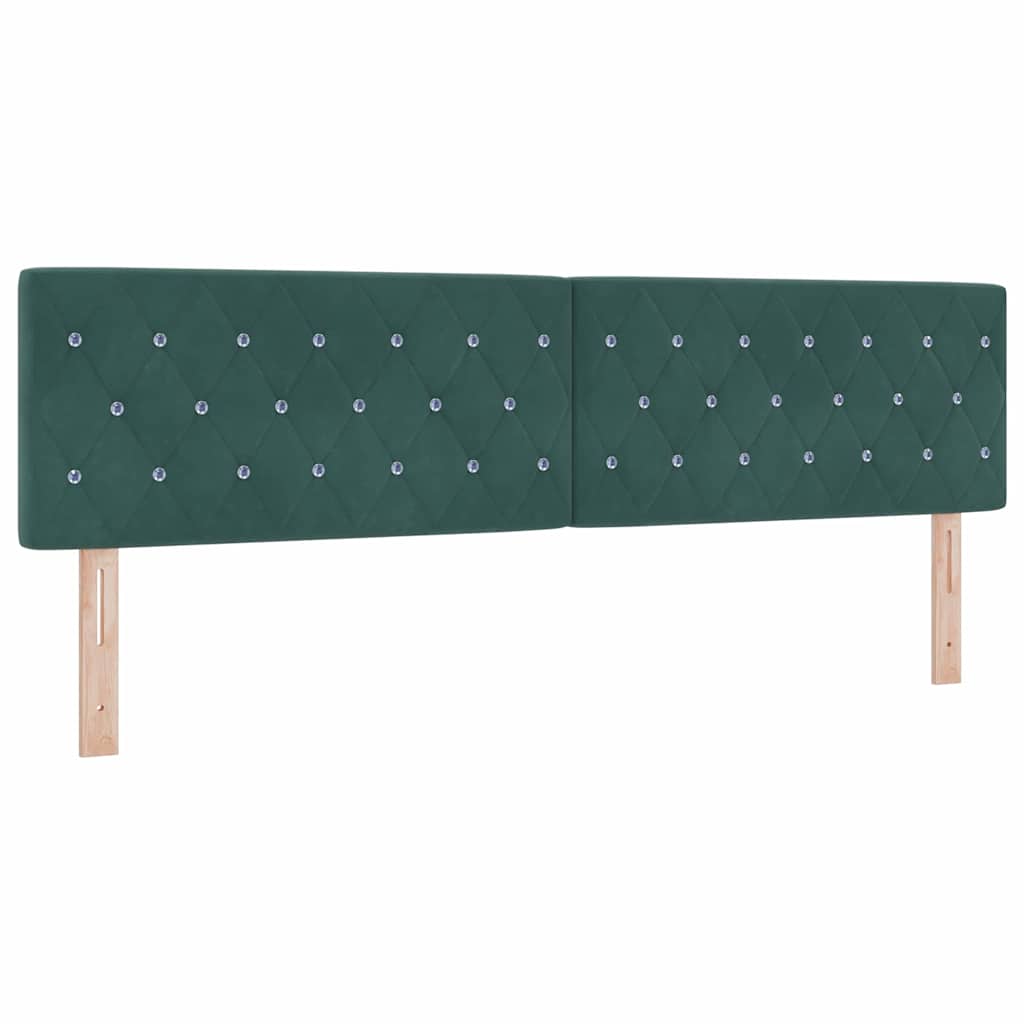 vidaXL Βελούδινο Κεφαλάρι Argyle Σκούρο πράσινο 180 cm Βελούδο