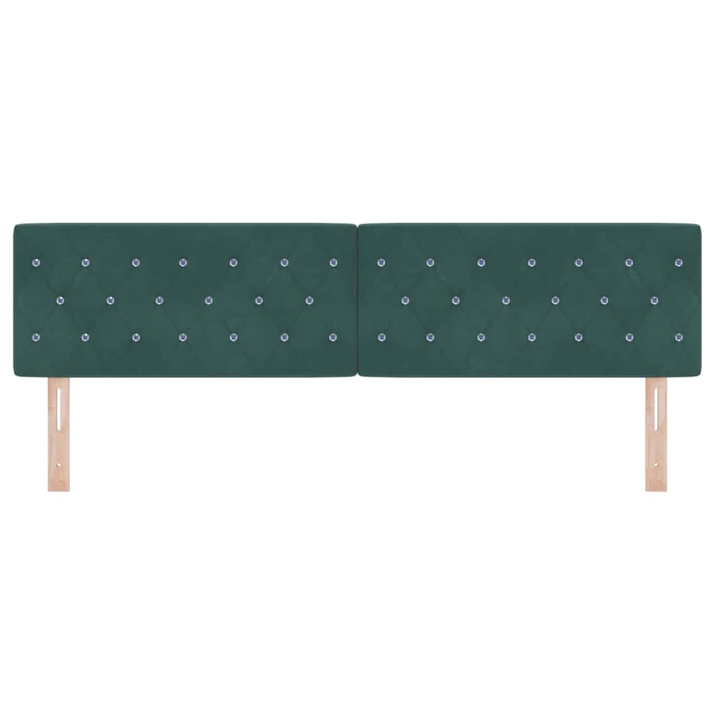 vidaXL Βελούδινο Κεφαλάρι Argyle Σκούρο πράσινο 180 cm Βελούδο