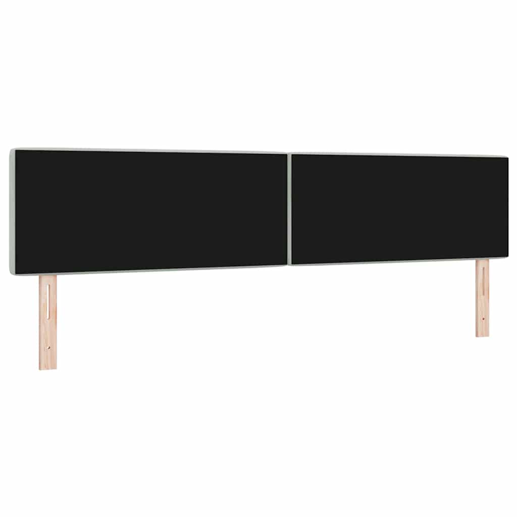 vidaXL Βελούδινο Κεφαλάρι Argyle Ανοιχτό γκρι 200 cm Βελούδο