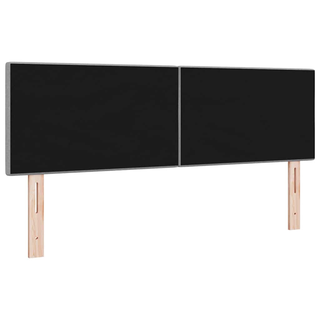 vidaXL Κεφαλάρι με κεφαλάρι Ανοιχτό γκρι 140 cm ύφασμα