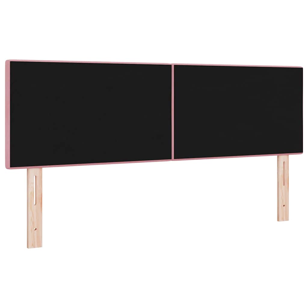 vidaXL Κεφαλάρι Επιτοίχιο με κεφαλάρι Ροζ 160 cm Βελούδο