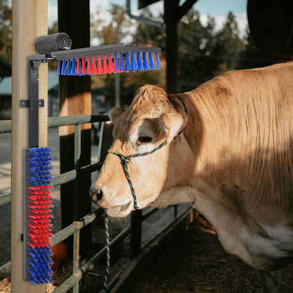 vidaXL Βούρτσες Βοοειδών Κόκκινο και μπλε 84 x 10 x 91 εκ.