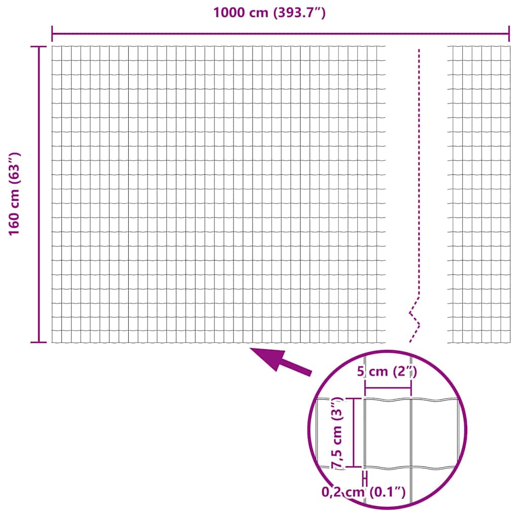 vidaXL Ευρωπαϊκός Φράκτης Γκρι 1.6x10 μ Σίδερο