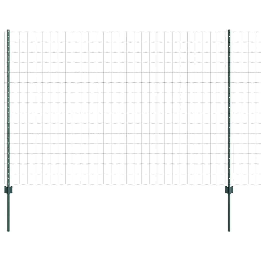 vidaXL Euro Fence με 5 Στηρίγματα Πράσινο 1.5x10 μ Χάλυβας