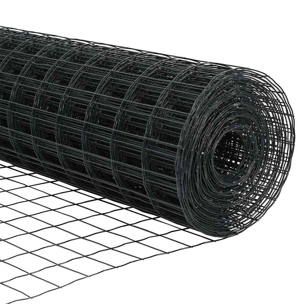 vidaXL Γκρι Περίφραξη με 10 U Πόλους 1,2x10 μ Χάλυβα
