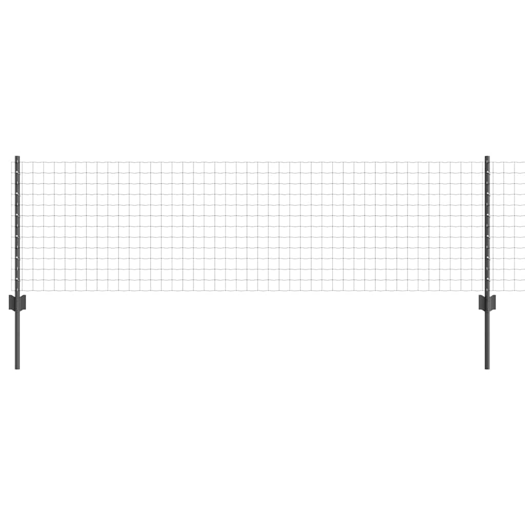 vidaXL Ευρωπαϊκό Φράχτη με 22 U Posts Γκρι 0,6x50 μ Μέταλλο