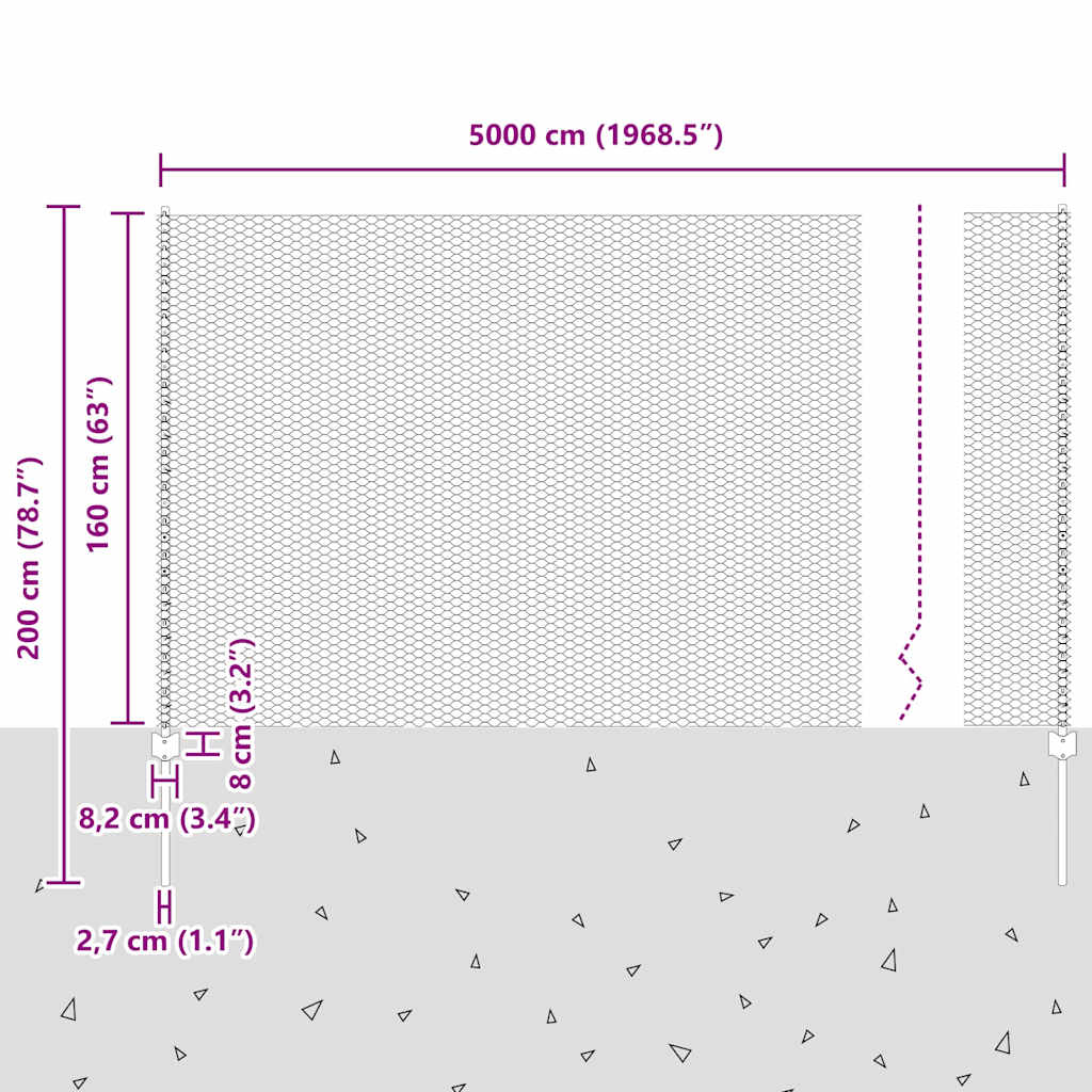 11 κομμάτια φράκτη vidaXL U-Channel πράσινος 160 εκ ατσάλι