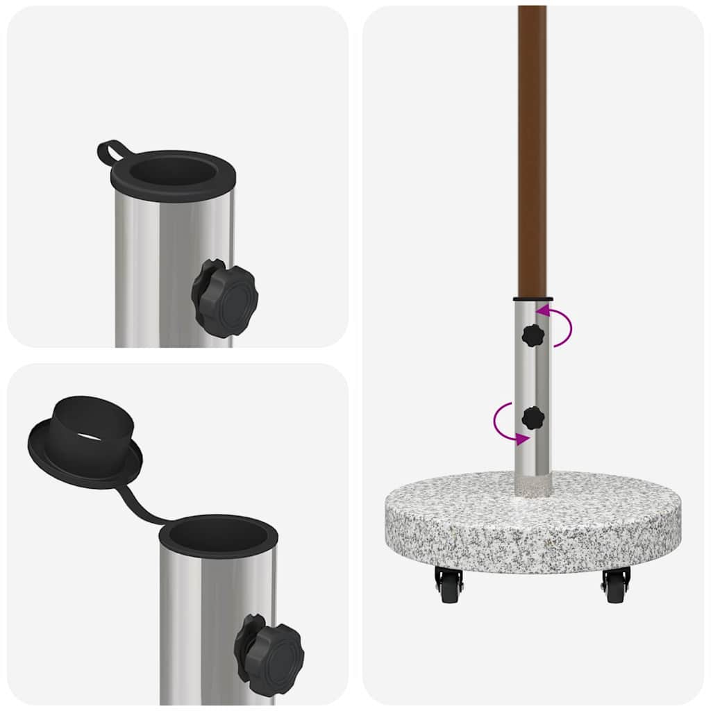 vidaXL Βάση ομπρέλας Γκρι 45 x 45 x 45 cm Γρανίτης