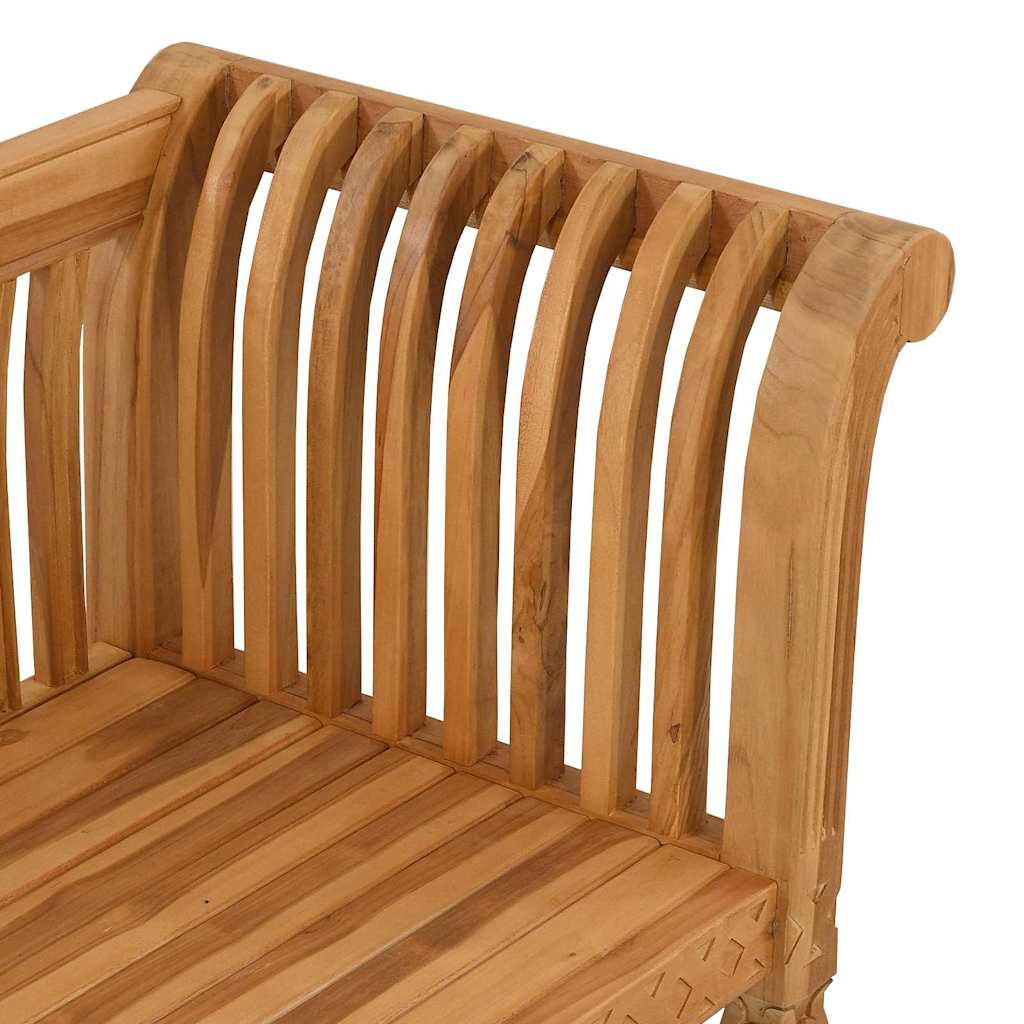 vidaXL Παγκάκι κήπου Καφέ 127.5 x 52 x 80 εκ Μασίφ ξύλο teak
