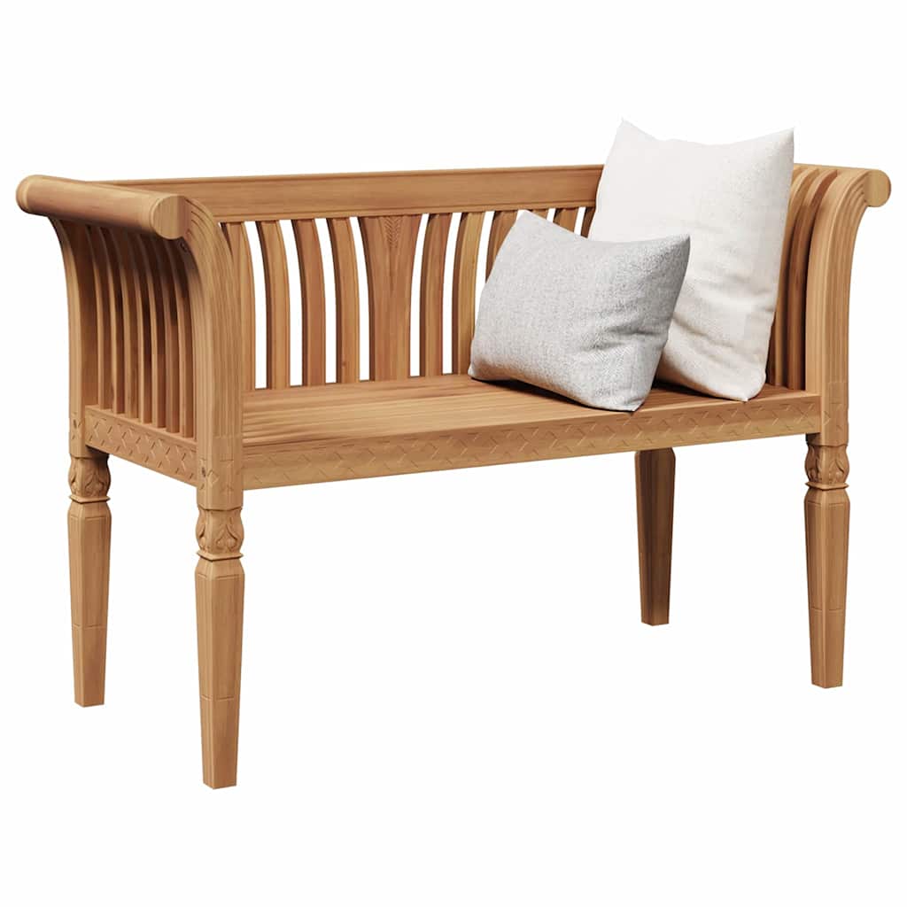 vidaXL Παγκάκι κήπου Καφέ 127.5 x 52 x 80 εκ Μασίφ ξύλο teak
